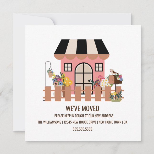 Cute House | New Home Moving Announcement (Front)