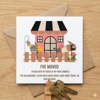 Cute House | New Home Moving Announcement