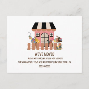 Cute House New Home Moving Announcement Postcard