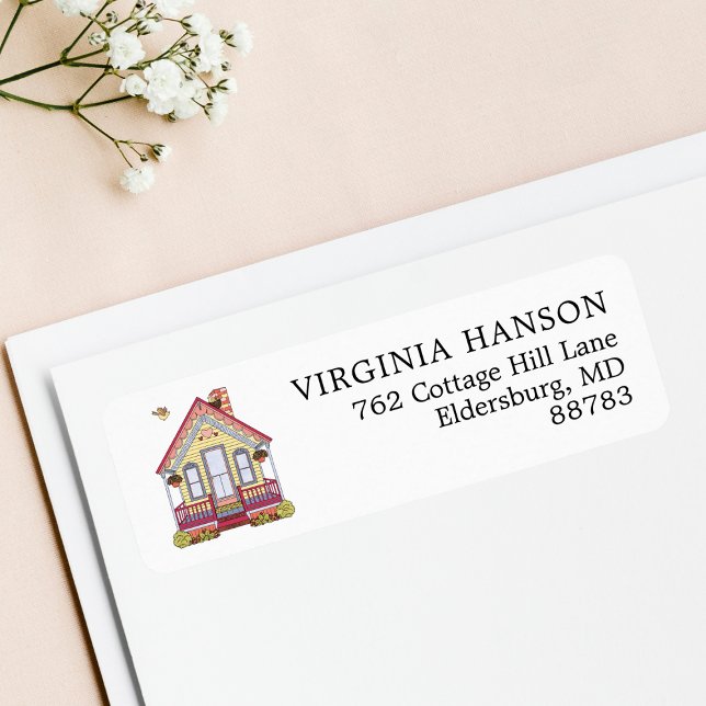 Cute House Return Address  Label (Creator Uploaded)