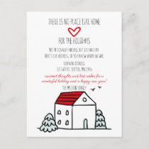 Cute House We've Moved Holiday Moving Announcement Postcard