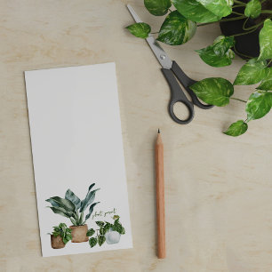 Cute Houseplants To-Do List, Plant Parent Magnetic Notepad