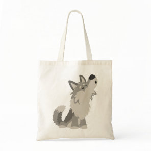 Cute Howling Cartoon Wolf Bag