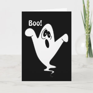 Cute Howling Ghost Halloween Card