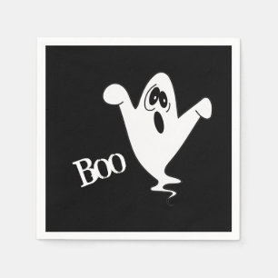 Cute Howling Ghost Halloween Paper Napkins