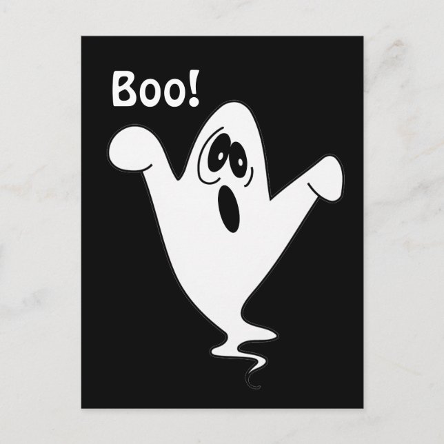 Cute Howling Ghost Postcard (Front)