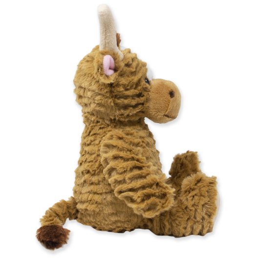 Cute & Hug-able Longhorn Cow Plush Stuffed Animal (Side w/o shirt)