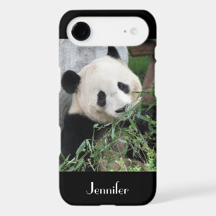Cute Huggable Giant Panda Black, Personalize Name iPhone 17 Air Case