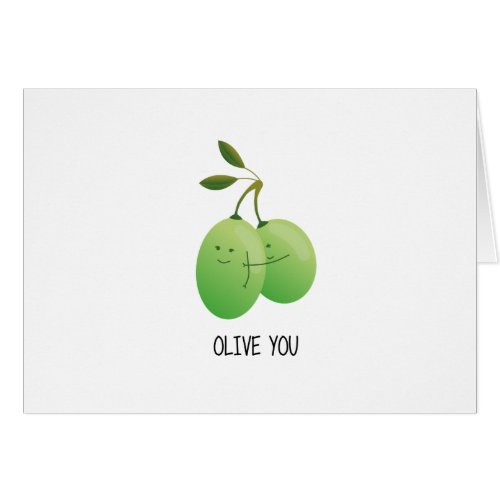 Cute Hugs  Love Card _ Olive you