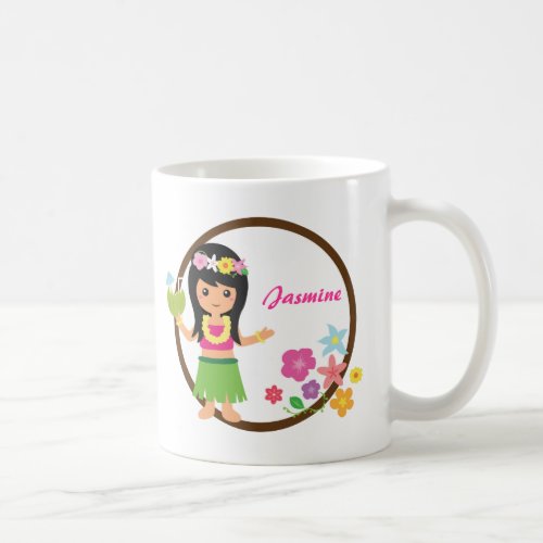 Cute Hula Girl Hawaiian Luau Themed Mug