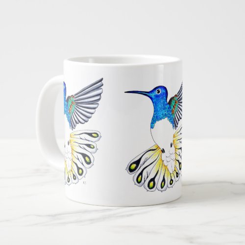 Cute Hummingbird Art Giant Coffee Mug