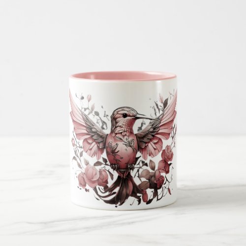 Cute Hummingbird Collection Two_Tone Coffee Mug