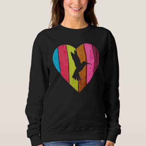Cute Hummingbird Heart Love Bird Sweatshirt