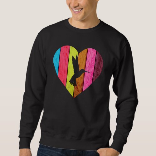 Cute Hummingbird Heart Love Bird Sweatshirt