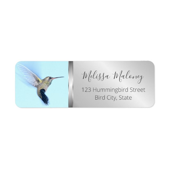 Cute Hummingbird Label (Front)