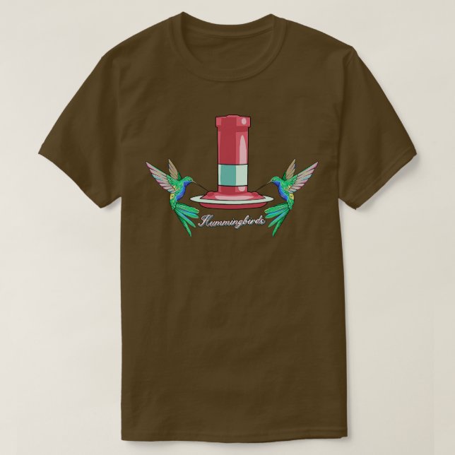 Cute Hummingbird Small Bird Water Feeders Birding  T-Shirt (Design Front)