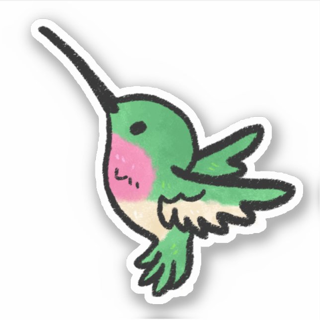 Cute HummingBird Sticker (Front)