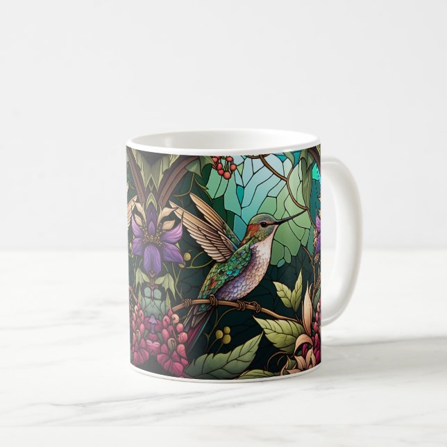 Cute Hummingbird Wrap Coffee Mug (Front Right)