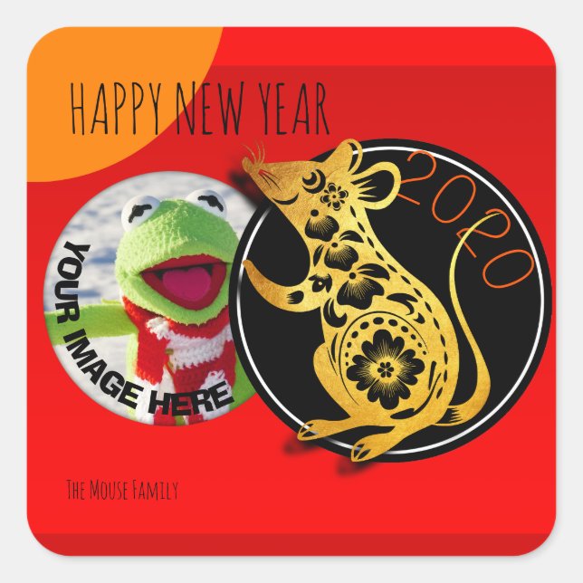 Cute Humorous Rat Paper-cut 2020 S Sticker (Front)