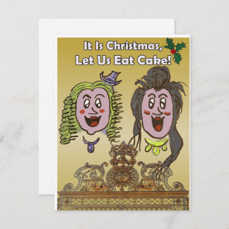 Cute, Humorous Versailles Cartoon Christmas Card