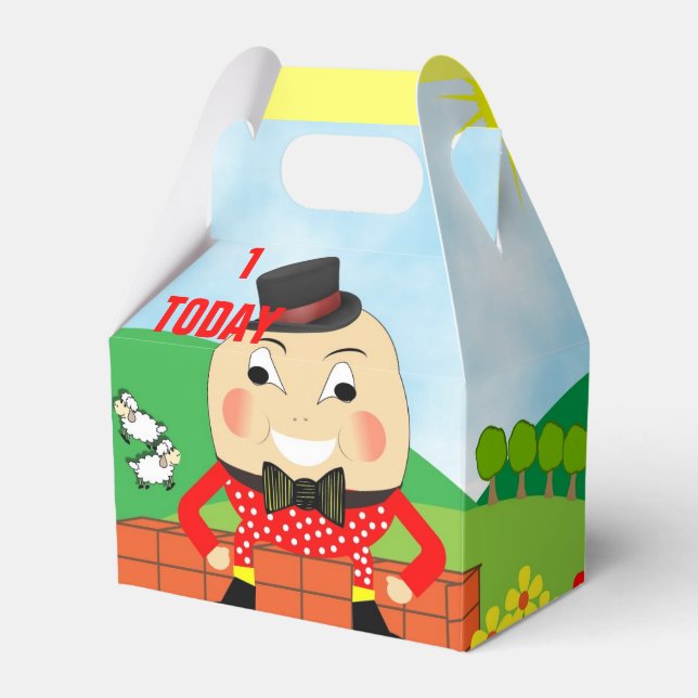Cute Humpty Dumpty Nursery Rhyme Theme Favor Boxes (Front Side)
