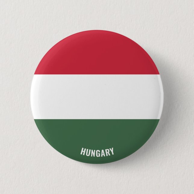 Cute Hungary Flag Patriotic Button (Front)