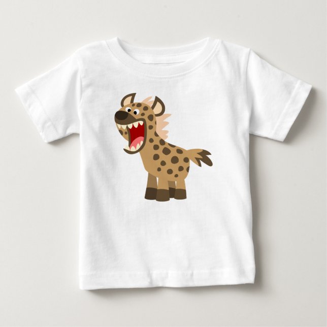 Cute Hungry Cartoon Hyena Baby T-Shirt (Front)