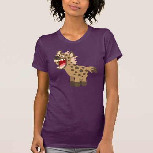 Cute Hungry Cartoon Hyena Women T_Shirt