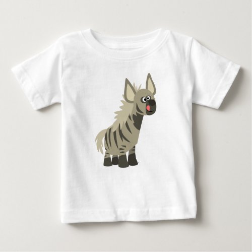 Cute Hungry Cartoon Striped Hyena Baby T_Shirt