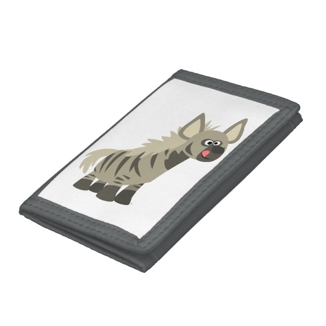 Cute Hungry Cartoon Striped Hyena Wallet (Bottom)