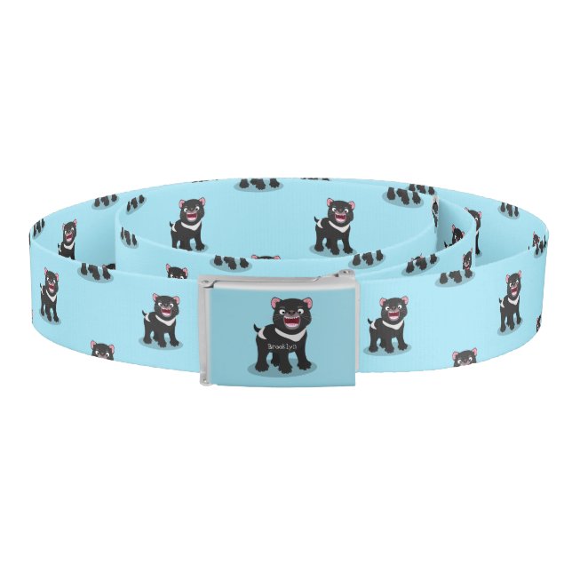 Cute hungry Tasmanian devil cartoon illustration Belt (Coil)