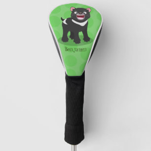 Cute hungry Tasmanian devil cartoon illustration Golf Head Cover