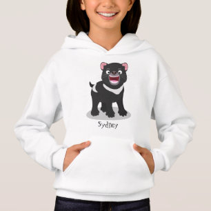 Cute hungry Tasmanian devil cartoon illustration  Hoodie