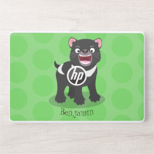 Cute hungry Tasmanian devil cartoon illustration HP Laptop Skin