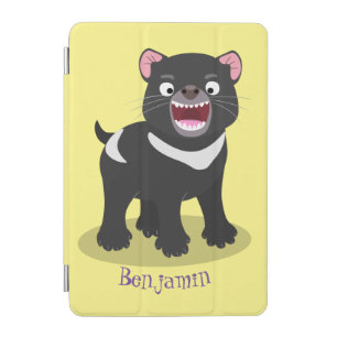 Cute hungry Tasmanian devil cartoon illustration iPad Mini Cover
