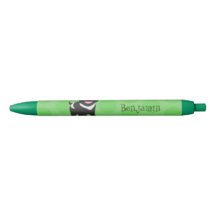 Cute hungry Tasmanian devil cartoon illustration Pen