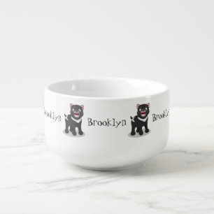 Cute hungry Tasmanian devil cartoon illustration Soup Mug
