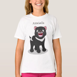 Cute hungry Tasmanian devil cartoon illustration T-Shirt