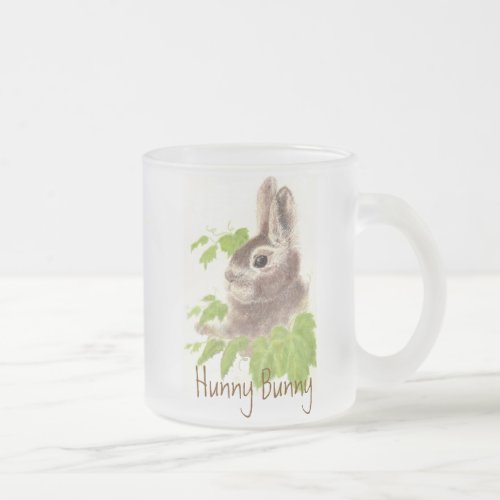 Cute Hunny Bunny Rabbit Glass Mug