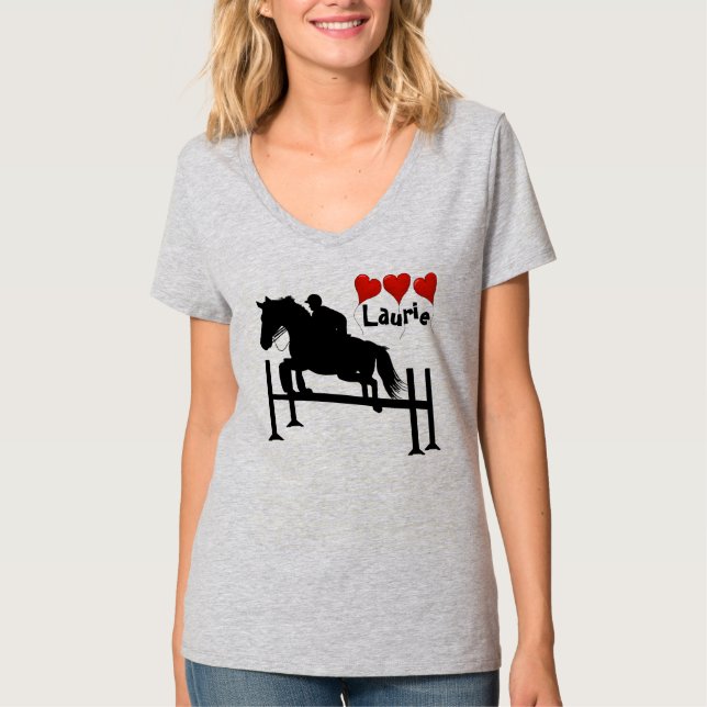 Cute Hunter Jumper Horse T-Shirt (Front)