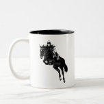Cute Hunter Jumper Horse Two-Tone Coffee Mug