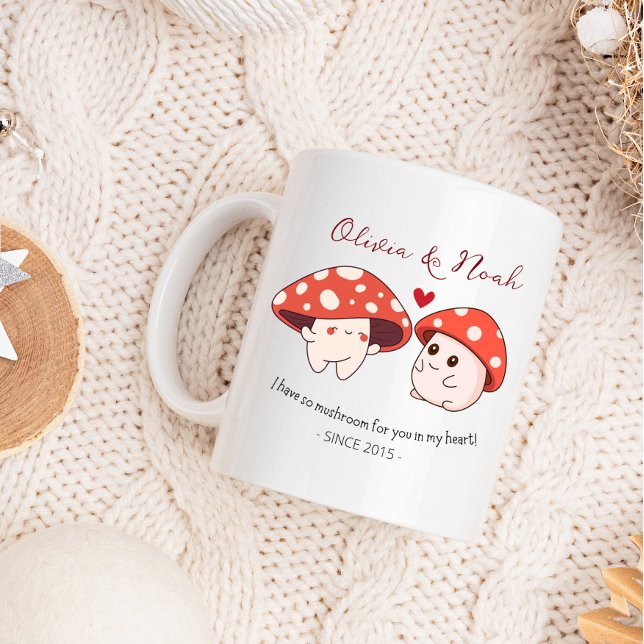 Cute Husband Wife Anniversary Gift Customized Name Coffee Mug (Creator Uploaded)