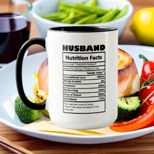 cute Husband word art facts Mug