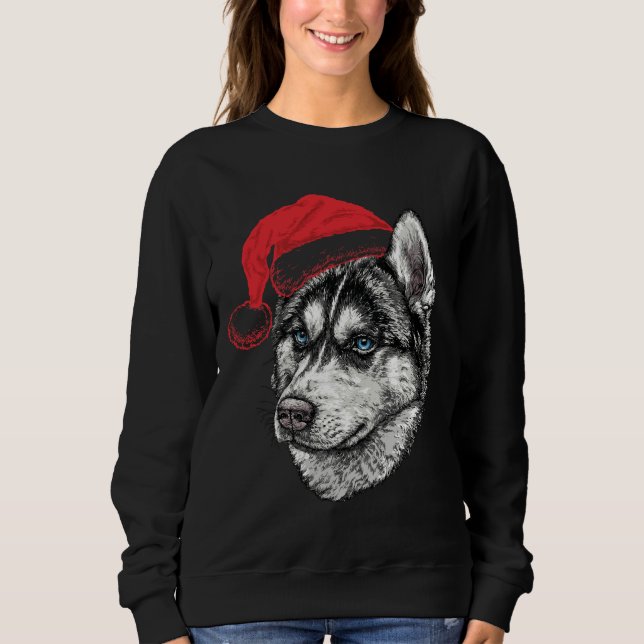 Cute Husky Christmas Sweatshirt (Front)