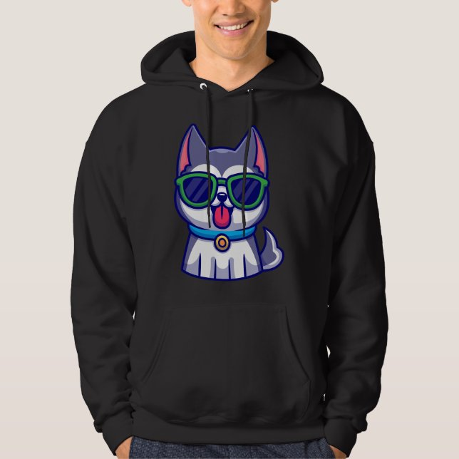 Cute Husky Dog                       Hoodie (Front)