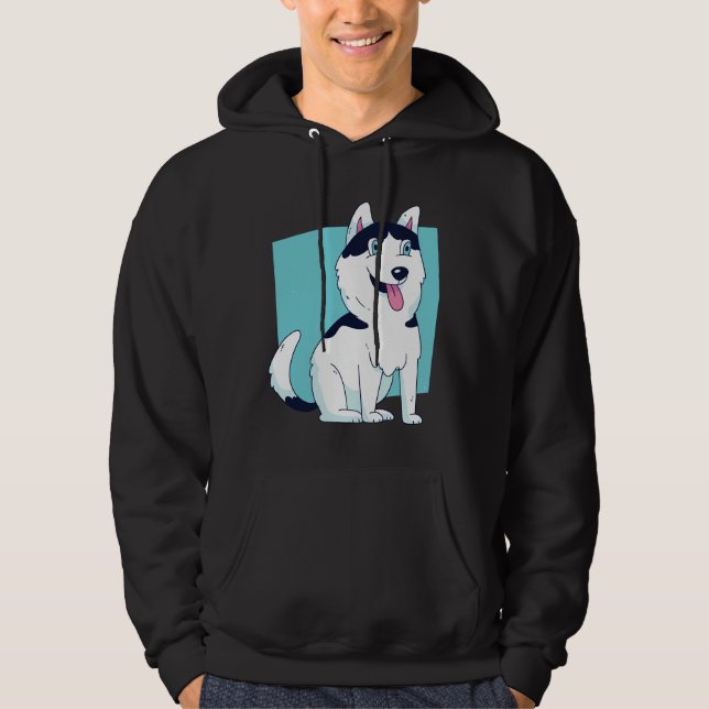 Cute Husky Dog             Hoodie (Front)