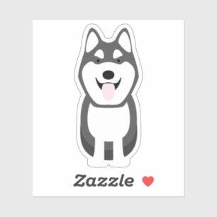 Cute Husky Dog Puppy Pup Pet Kiss Cut Vinyl Sticker