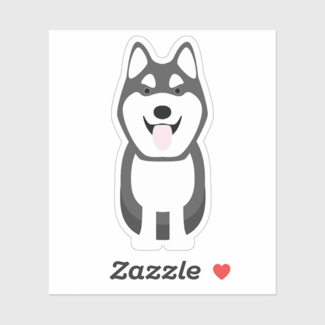 Cute Husky Dog Puppy Pup Pet Kiss Cut Vinyl Sticker (Sheet)
