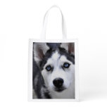 Cute Husky Grocery Bag