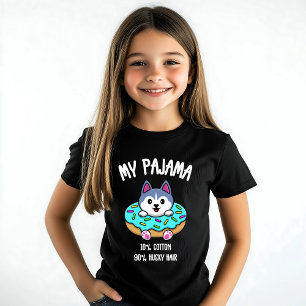 Cute Husky Pajama Funny Donut Dog Lover T-Shirt